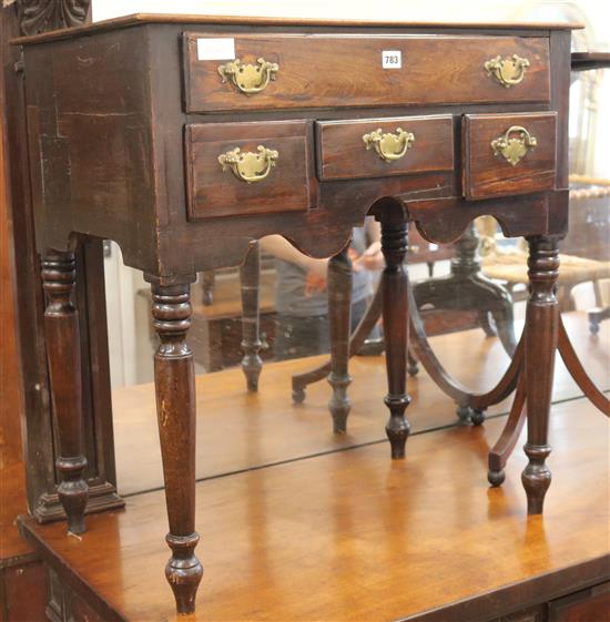 A mahogany lowboy, W.75cm